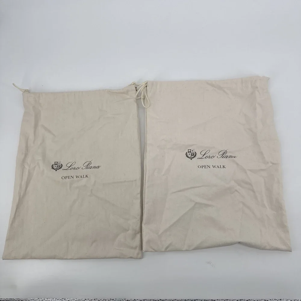 Loro Piana Open Walk Italy Shoe Dust Bag 2 Cotton 15